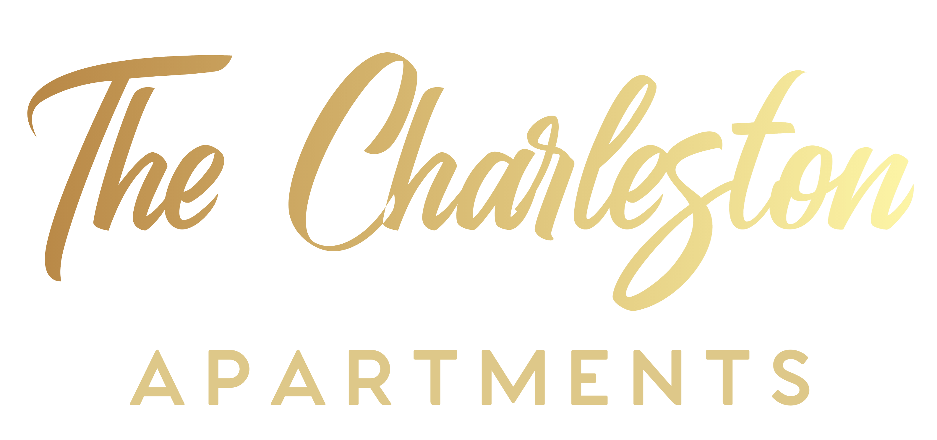 the logo for the charleston apartments